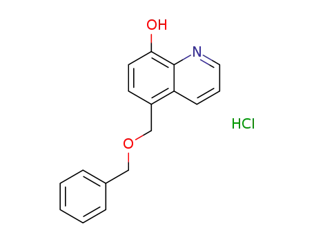 Molecular Structure of 1052523-62-2 (5-benzyloxymethyl-8-hydroxy-quinoline hydrochloride)