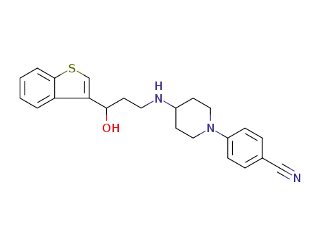 4-[4-(3-benzo[b]thiophen-3-yl-3-hydroxypropylamino)piperidin-1-yl]benzonitrile