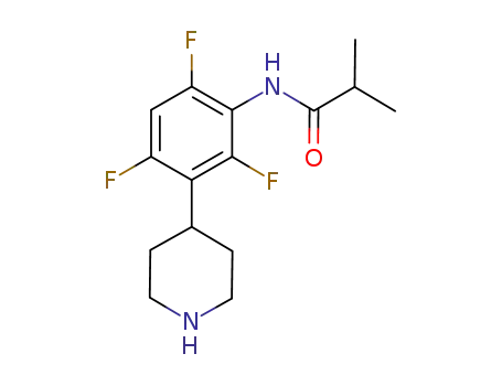 Molecular Structure of 762298-09-9 (2-methyl-N-[2,4,6-trifluoro-3-(4-piperidinyl)phenyl]propanamide)