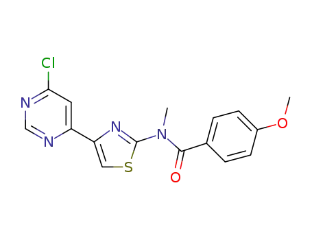 N-[4-(6-chloropyrimidin-4-yl)-1,3-thiazol-2-yl]-4-methoxy-N-methylbenzamide