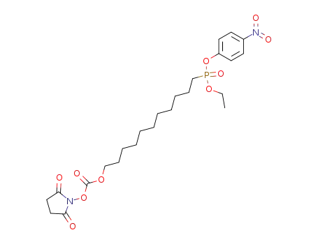 Phosphonic acid,
[11-[[[(2,5-dioxo-1-pyrrolidinyl)oxy]carbonyl]oxy]undecyl]-, ethyl
4-nitrophenyl ester