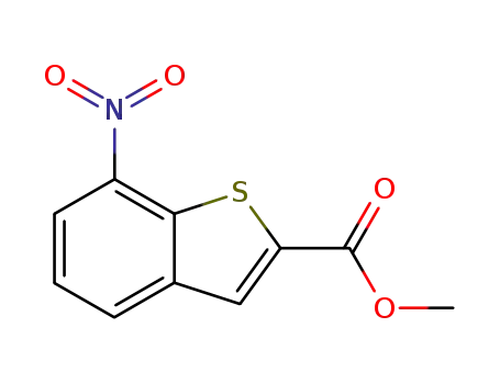 Molecular Structure of 34084-89-4 (Methyl 7-nitrobenzo[b]thiophene-2-carboxylate)