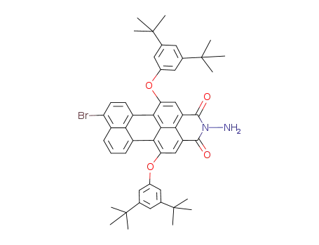 N-(amino)-1,6-bis-(3,5-di-tert-butylphenoxy)-9-bromoperylene-3,4-dicarboximide