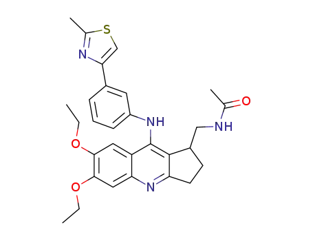 Acetamide,
N-[[6,7-diethoxy-2,3-dihydro-9-[[3-(2-methyl-4-thiazolyl)phenyl]amino]-1
H-cyclopenta[b]quinolin-1-yl]methyl]-