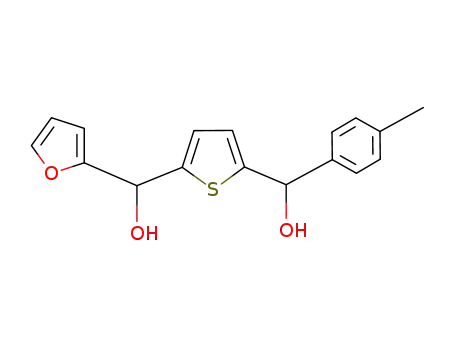 Molecular Structure of 949004-66-4 (2-(hydroxy(2-furyl)methyl)-5-[hydroxy(p-tolyl)methyl]thiophene)