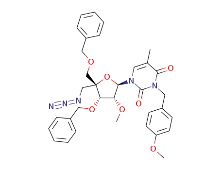 4’-C-azidomethyl-3’,5’-di-O-benzyl-3-(4-methoxybenzyl)-2’-O-methylthymidine