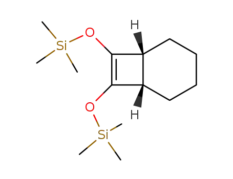 Molecular Structure of 18014-23-8 (7,8-Bis-(trimethylsilyloxy)-cis-bicyclo<4.2.0>octen-(7))