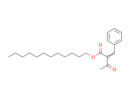 Molecular Structure of 1275578-32-9 (3-oxo-2-[1-phenylmethylidene]butyric acid dodecyl ester)