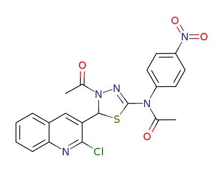 N-(4-acetyl-5-(2-chloroquinolin-3-yl)-4,5-dihydro-1,3,4-thiadiazol-2-yl)-N-(4-nitrophenyl)acetamide