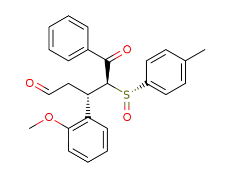 (+)-(sR,3S,4S)-3-o-methoxyphenyl-5-oxo-5-phenyl-4-(p-tolylsulfinyl)pentanal
