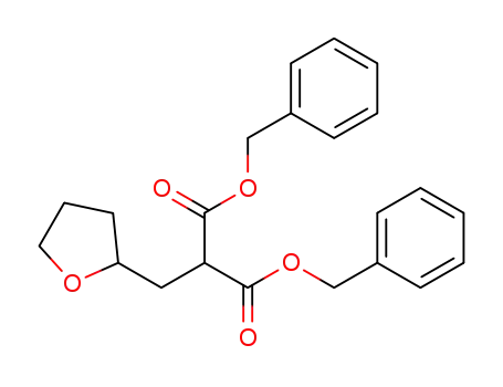 Molecular Structure of 1134802-50-8 (dibenzyl 2-((tetrahydrofuran-2-yl)methyl)malonate)
