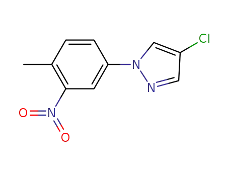 Molecular Structure of 1248589-25-4 (4-chloro-1-(4-methyl-3-nitrophenyl)-1H-pyrazole)