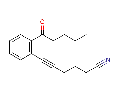 6-(2-pentanoylphenyl)hex-5-ynenitrile