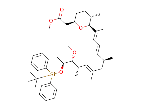 methyl 2-((2R,5S,6S)-6-((2E,4E,6S,8E,10S,11R,12S)-12-(tert-butyldiphenylsilyloxy)-11-methoxy-6,8,10-trimethyltrideca-2,4,8-trien-2-yl)-5-methyltetrahydro-2H-pyran-2-yl)acetate