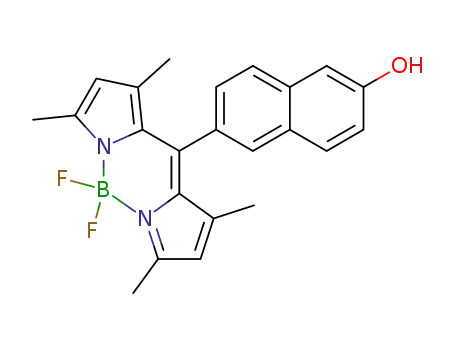 4,4-difluoro-1,3,5,7-tetramethyl-8-(6-hydroxynaphth-2-yl)-4-bora-3a,4a-diaza-s-indacene