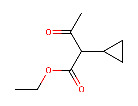 Molecular Structure of 22396-14-1 (Cyclopropaneacetic acid, a-acetyl-, ethyl ester)