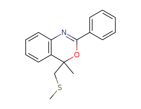 4H-3,1-Benzoxazine, 4-methyl-4-[(methylthio)methyl]-2-phenyl-