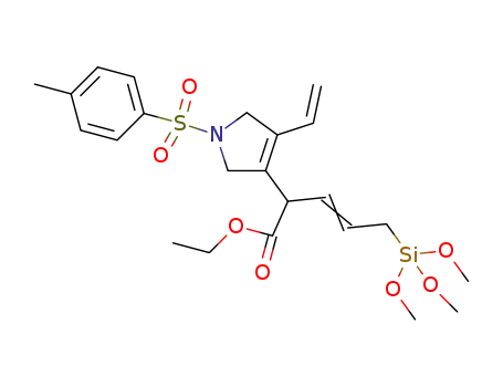 ethyl 2-(1-tosyl-4-vinyl-2,5-dihydro-1H-pyrrol-3-yl)-5-(trimethoxysilyl)pent-3-enoate
