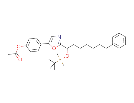 4-(2-(1-(tert-butyldimethylsilyloxy)-7-phenylheptyl)oxazol-5-yl)phenyl acetate