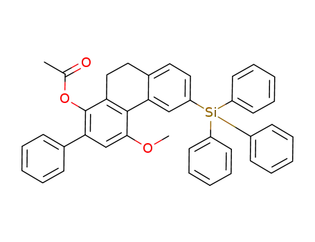 acetic acid 4-methoxy-2-phenyl-6-triphenylsilanyl-9,10-dihydro-phenanthren-1-yl ester