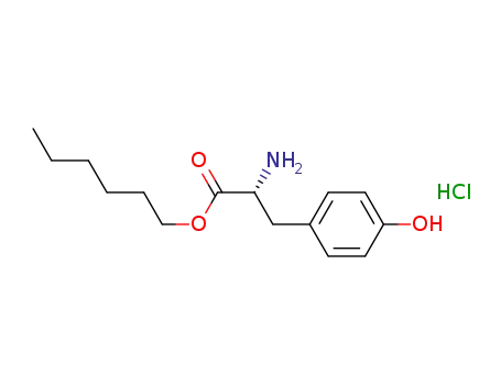 Molecular Structure of 1322097-54-0 (hexyl D-tyrosinate hydrochloride)