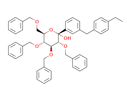 2,3,4,6-tetra-O-(pheny lmethy l)-1-C-[3-[(4-ethylphenyl)methyl]phenyl]glucopyranose