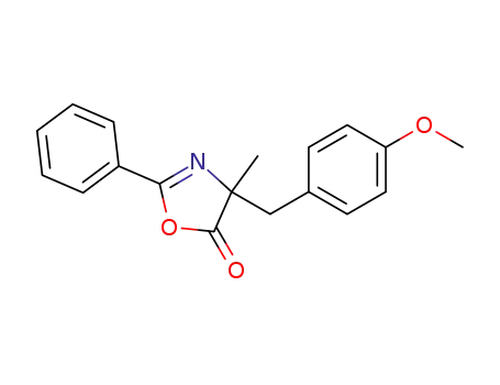 Molecular Structure of 172168-03-5 (4-[(4-Methoxyphenyl)methyl]-4-methyl-2-phenyl-5(4H)-oxazolone)