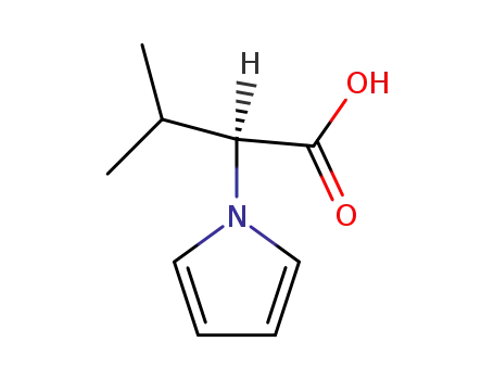 Molecular Structure of 63813-68-3 (1H-Pyrrole-1-acetic acid, a-(1-methylethyl)-, (S)-)