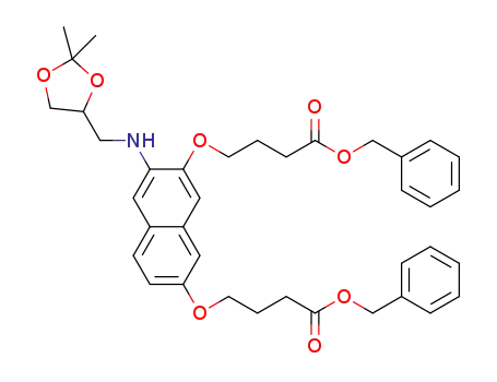 benzyl 4-[[7-(4-benzyloxy-4-oxo-butoxy)-6-[(2,2-dimethyl-1,3-dioxolan-4-yl)methylamino]-2-naphthyl]oxy]butanoate
