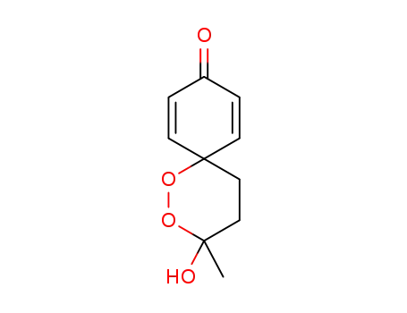 Molecular Structure of 1413765-37-3 (3-hydroxy-3-methyl-1,2-dioxaspiro[5.5]undeca-7,10-dien-9-one)