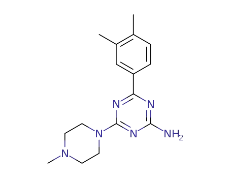 Molecular Structure of 1620567-95-4 (4-(4-methylpiperazin-1-yl)-6-(3,4-dimethylphenyl)-1,3,5-triazin-2-amine)
