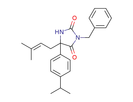 5-(3-methylbut-2-enyl)-5-[4-(1-methylethyl)phenyl]-3-phenylmethyl-2,4-imidazolidinedione