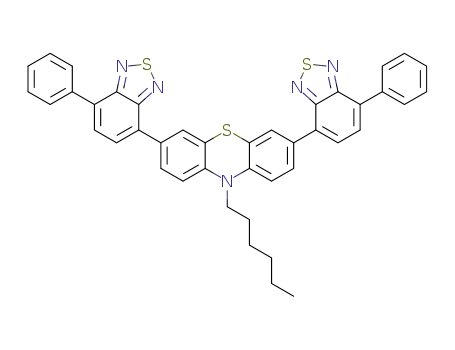Molecular Structure of 1579282-49-7 (10-hexyl-3,7-bis(7-phenylbenzo[c][1,2,5]thiadiazol-4-yl)-10H-phenothiazine)