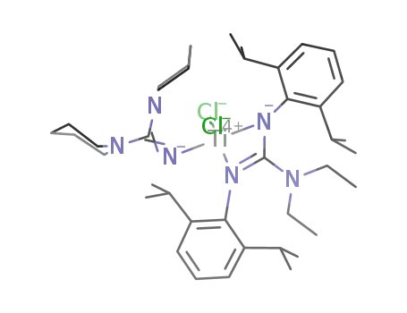 [1,2-bis(2,6-diisopropylphenyl)-3,3-diethylguanidinato]-[1,1,3,3-bis(pentamethylene)guanidinato]titanium dichloride