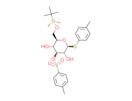 p-tolyl 6-(tert-butyldimethylsilyloxy)-3-O-(p-toluenesulfonyl)-β-D-glucopyranoside