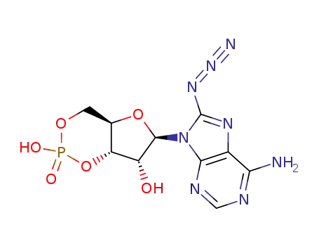 Molecular Structure of 31966-52-6 (8-AZIDOADENOSINE 3':5'-CYCLIC MONOPHOSPHATE)