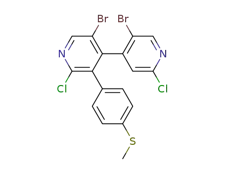 5,5′-dibromo-2,2′-dichloro-3-(4-(methylthio)phenyl)-4,4′-bipyridinyl