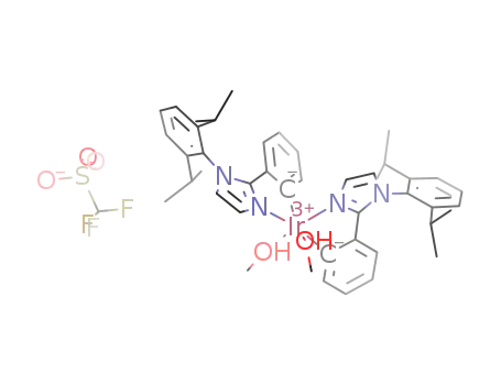 C<sub>44</sub>H<sub>54</sub>IrN<sub>4</sub>O<sub>2</sub><sup>(1+)</sup>*CF<sub>3</sub>O<sub>3</sub>S<sup>(1-)</sup>