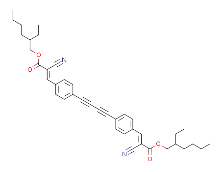 Molecular Structure of 1616462-08-8 ((2E,2'E)-bis(2-ethylhexyl) 3,3'-(buta-1,3-diyne-1,4-diylbis(4,1-phenylene))bis(2-cyanoacrylate))