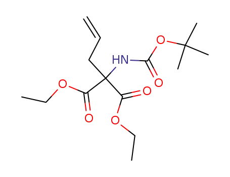 Molecular Structure of 135722-55-3 (DIETHYL 2-ALLYL-2-(TERT-BUTOXYCARBONYLAMINO)MALONATE)