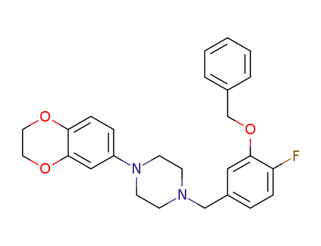 1-(3-(benzyloxy)-4-fluorobenzyl)-4-(2,3-dihydrobenzo[b][1,4]dioxin-6-yl)piperazine