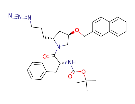 tert-butyl (R)-1-((2R,4R)-2-(3-azidopropyl)-4-(naphthalen-2-ylmethoxy)pyrrolidin-1-yl)-1-oxo-3-phenylpropan-2-ylcarbamate