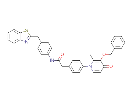 N-(4-(benzo[d]thiazol-2-ylmethyl)phenyl)-2-(4-(3-(benzyloxy)-2-methyl-4-oxopyridin-1(4H)-yl)phenyl)acetamide