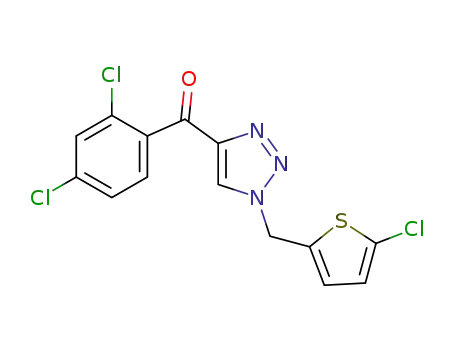 (1-((5-chlorothiophen-2-yl)methyl)-1H-1,2,3-triazol-4-yl)(2,4-dichlorophenyl)methanone