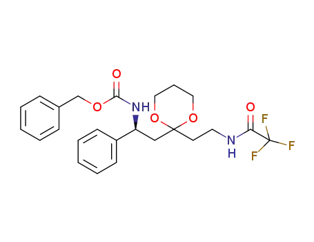 (S)-benzyl [1-phenyl-2-(2-(2-(2,2,2-trifluoroacetamido)ethyl)-1,3-dioxan-2-yl)ethyl]carbamate