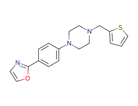 2-(4-(4-(thiophen-2-ylmethyl)piperazin-1-yl)phenyl)oxazole
