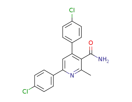 Molecular Structure of 1398101-56-8 (4,6-bis(4-chlorophenyl)-2-methylnicotinamide)