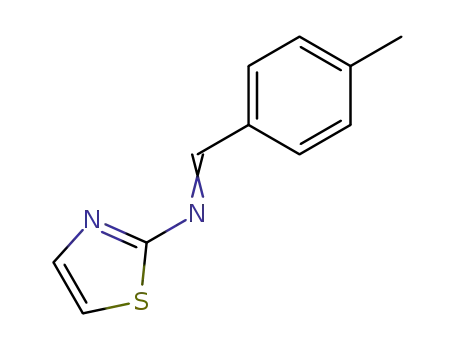 Molecular Structure of 59775-50-7 ((4-methyl-benzylidene)-thiazol-2-yl-amine)