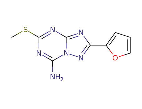 [1,2,4]Triazolo[1,5-a][1,3,5]triazin-7-amine, 2-(2-furanyl)-5-(methylthio)-