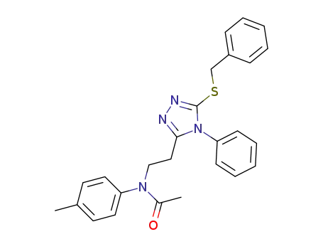 N-[2-[5-(benzylsulfanyl)-4-phenyl-4H-1,2,4-triazol-3-yl]-ethyl]-N-(4-methylphenyl)acetamide